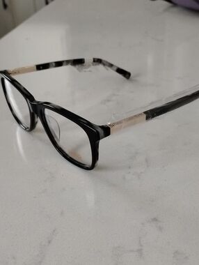 FLOWER- Skylar Black and Gold Rectangular Eyeglass Frames